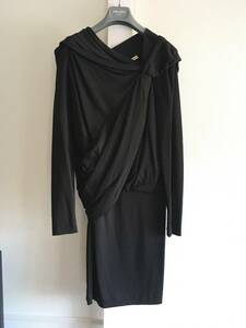  beautiful goods Balenciaga asimeto Lead re-p One-piece dress 36 mode BALENCIAGA black France made have been cleaned 