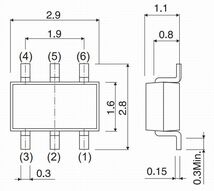 ★ローム製 電源スイッチ用複合デジタルトランジスター IMD10A 50V 500mA 50個_画像2