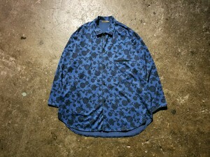 Y's 80s ポリコットン 花柄シャツ ワイズ Yohji Yamamoto ヨウジヤマモト