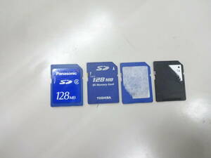Panasonic　TOSHIBA等　SDメモリーカード 128MB*2　512MB*2　4枚セット　中古動作品　