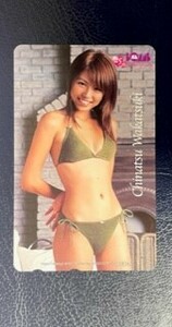 * Wakatsuki Chinatsu ⑰ BOMB25 anniversary ( powdered green tea color. bikini ) all pre telephone card telephone card 