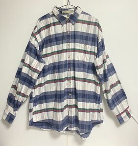 90s ST JOHN`S BAY セントジョンズベイ ネルシャツ　ボタンダウンシャツ　サイズ　XL USA アメリカ古着 オーバーサイズ　90年代