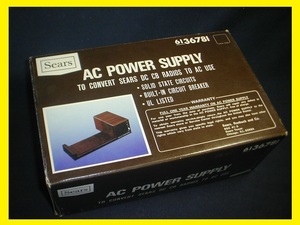 《CB無線用電源》 6136781 【未使用】AC Power Supply to Convert Sears DC CB Radio to AC Use/Made in Japan