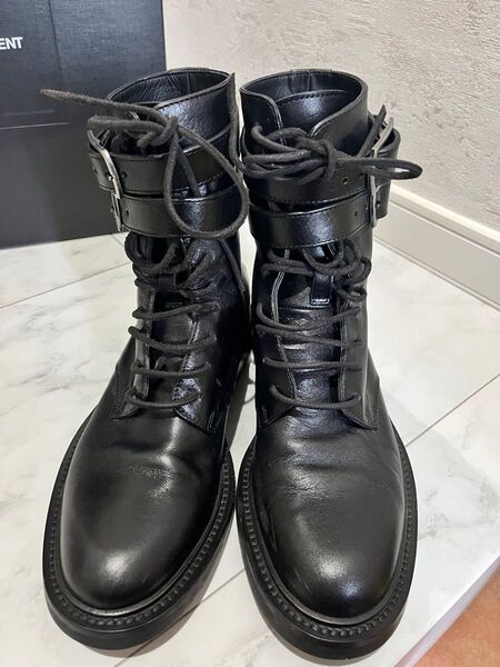 値下げ!SAINT LAURENTブーツ サンローラン レザーブーツ