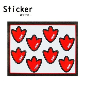 チャムス ステッカー Sticker mini Booby Foot CH62-1475 新品 防水素材