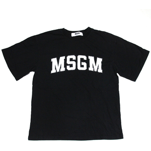 MSGM ロゴ 半袖 Tシャツ 黒 ブラック XS 2641MDM162