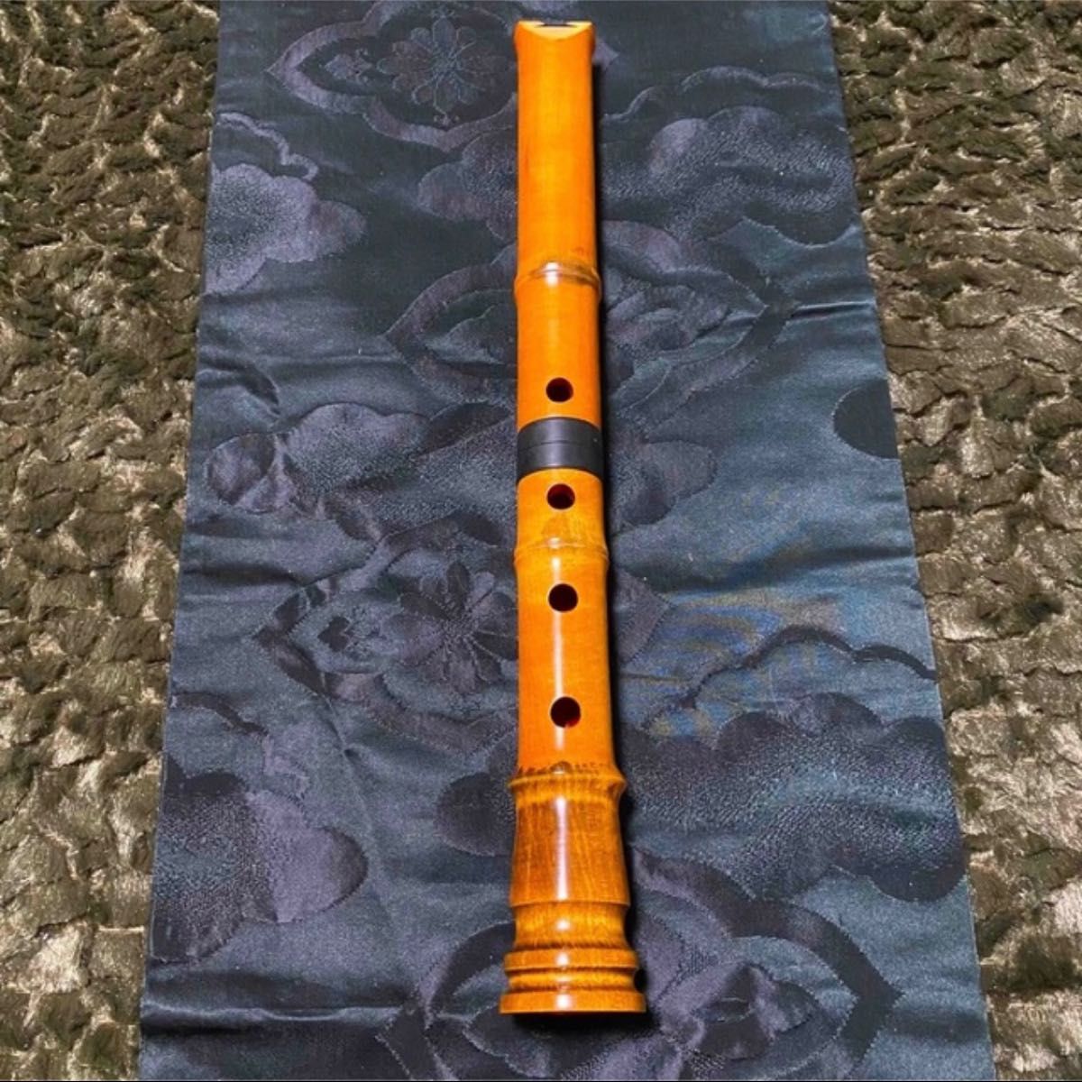 尺八 都山流 木管 一尺八寸管 中継ぎ 銀巻き 【訳あり考慮 格安品