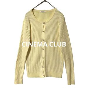 CINEMA CLUB シネマクラブ　カーディガン　長袖　イエロー　Lサイズ