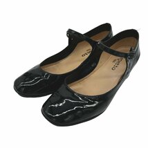 Z134■repetto　レペット■パテントレザー　ストラップシューズ■ブラック　37サイズ_画像1