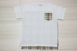 ★美品★ グローバルワーク　GLOBAL WORK キッズ シャツ チェック 半袖 Tシャツ 異素材 130♪