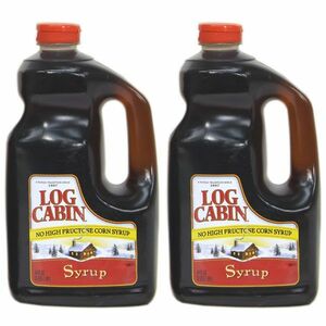 2 bottle!( big size ) log cabin original syrup 1.89L