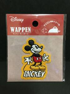 Disney/ディズニー　ワッペン☆彡　ヴィンテージミッキー　ダイカット☆　刺繍　シール　アップリケ　新品未開封品