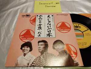 安藤由美子／谺良太郎 ええじゃないか日本 シングルレコード CROWN CW-8080 錦とも子 のんびり音頭…だよ ７インチ アナログ盤 和モノ 1973