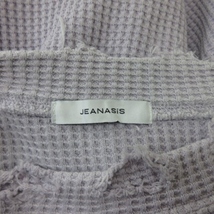 ジーナシス JEANASIS チュニック カットソー 長袖 ワッフル地 ダメージ加工 F 紫 パープル /YI レディース_画像6