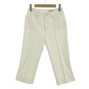  Leilian Leilian pants cropped pants height slim stretch hem slit made in Japan cotton . ivory 7 lady's 