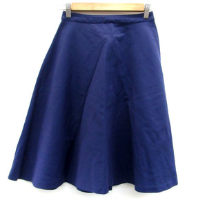スピック＆スパン ノーブル Spick&Span Noble フレアスカート ミモレ丈 36 青 ブルー /HO20 レディース