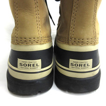 ソレル SOREL カリブー CARIBOU WP スノーブーツ ウインターブーツ ボア レースアップ NM1000-281 US9 27cm ベージュ ■SM0 メンズ_画像6