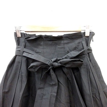 アンタイトル UNTITLED プリーツスカート ひざ丈 1 黒 ブラック /MN レディース_画像3