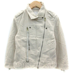  Another Addition Arrows rider's jacket blouson jacket middle height Zip up linenM beige /YM42 lady's 
