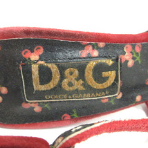 ディー&ジー ドルガバ ドルチェ&ガッバーナ D&G パンプス スエード バックストラップ 35 レッド 230303E レディース_画像6