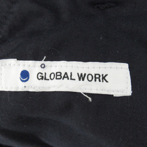 グローバルワーク GLOBAL WORK ショートパンツ ハーフパンツ 短パン 無地 リネン M 紺 ネイビー /YK47 メンズの画像4