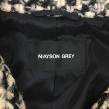 メイソングレイ MAYSON GREY コート ニット シングル ロング 総柄 長袖 1 黒 白 ブラック ホワイト レディース_画像5