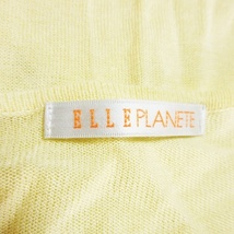 エルプラネット ELLE PLANETE レイヤード ニット セーター カシュクール 七分袖 スパンコール 2点セット 38 黄 イエロー /AO1 レディース_画像6