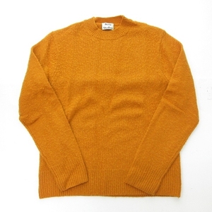  Acne s Today oz Acne Studios knitted sweater crew neck pi ring processing long sleeve wool 100% 1159-343-5866 orange orange M men's 