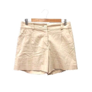  Ships SHIPS short pants flax .linen.M beige /YK lady's 