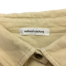 ナチュラルクチュール natural couture ワンピース シャツ Iライン ロング 無地 コーデュロイ 長袖 ベージュ 白 ホワイト レディース_画像5