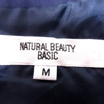 ナチュラルビューティーベーシック NATURAL BEAUTY BASIC ワンピース Aライン ひざ丈 半袖 M 紺 ネイビー /RT レディース_画像5