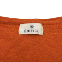 エディフィス EDIFICE Tシャツ カットソー プルオーバー クルーネック 無地 半袖 44 オレンジ メンズ_画像5