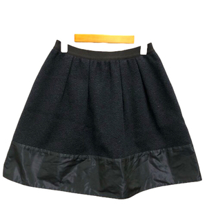  Nolley's Nolley's skirt flair gya The - tuck Anne gola. wool . mini height 38 navy blue navy lady's 