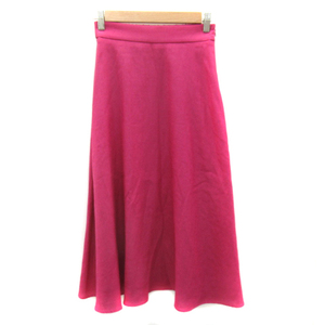  Natural Beauty NATURAL BEAUTY flair skirt long height plain 36 magenta /YK3 #MO lady's 