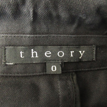 セオリー theory テーラードジャケット ミドル丈 シングルボタン 無地 0 紺 ネイビー /YK38 レディース_画像5