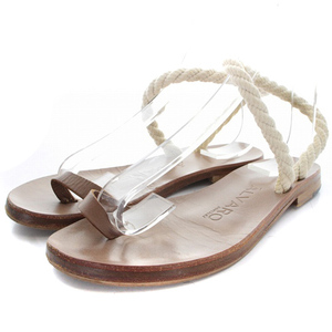 アルバロゴンザレス Alvaro Gonzalez ROPE SANDAL ロープサンダル フラット 23cm 茶色 ブラウン /SR2 ■SH レディース