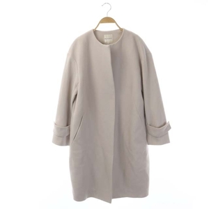  Kumikyoku k Miki .kKUMIKYOKU Pecolamb soft melt n no color coat outer long 2 light gray ivory lady's 