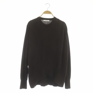 チノ CINOH 22AW WOOL PLATING CREW NECK KNIT ニット セーター 長袖 36 茶 ブラウン /HK ■OS レディース