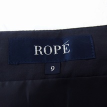 ロペ ROPE プリーツスカート ひざ丈 無地 シンプル 9 ネイビー 紺 /FT33 レディース_画像3