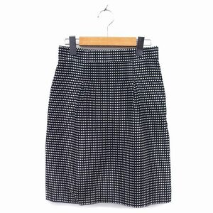  Untitled UNTITLED skirt flair knee height cotton cotton .. feeling side Zip check 1 black black /NT13 lady's 