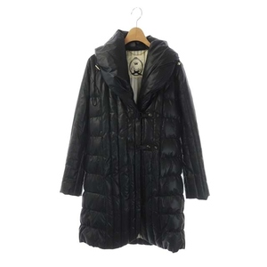  Chesty Chesty down coat outer middle height Bick color total lining Zip up 0 black black /CM #OS lady's 