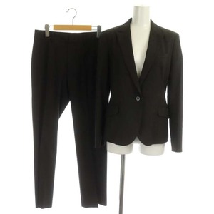 re Mu LES MUES LES MUES setup top and bottom suit tailored jacket 1B unlined in the back pants M charcoal /HK #OS lady's 