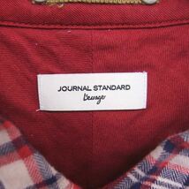ジャーナルスタンダードレサージュ journal standard L'essage シャツ ブラウス チェック ステンカラー 薄手 長袖 赤 紺 /TT13_画像3