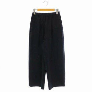 emf.rudoENFOLD 22AW STRAIGHT SEMI-WIDE TROUSERS легкий брюки широкий конический tuck шерсть 34 темно-синий темно-синий 