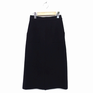  Nano Universe nano universe skirt flair long side Zip slit plain M black black /NT30 lady's 