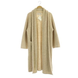 ワランス Undyed alpaca cotton knit coat ニットコート コーディガン カーディガン ロング アルパカ F ベージュ /DF ■OS レディース