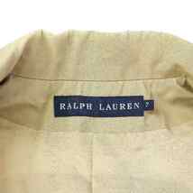 ラルフローレン RALPH LAUREN テーラードジャケット シングル 3B 肩パッド ウール 7 S ベージュ /UY28 ■GY09 レディース_画像4