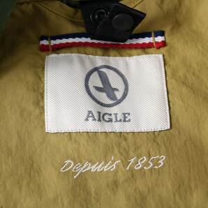 エーグル AIGLE サーモキット THERMO KIT ミリタリージャケット ハイネック スタンドカラー フード M カーキ /YI43 メンズの画像7