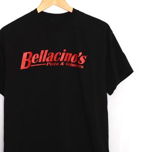 MT2034 Bellacino's ピザ Tシャツ L 肩50 企業 メール便可 xq