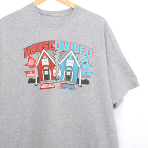 MT2048 HOUSE DIVIDED Tシャツ XL 肩63 GRIZZLIES MAVERICKS メール便可 xq